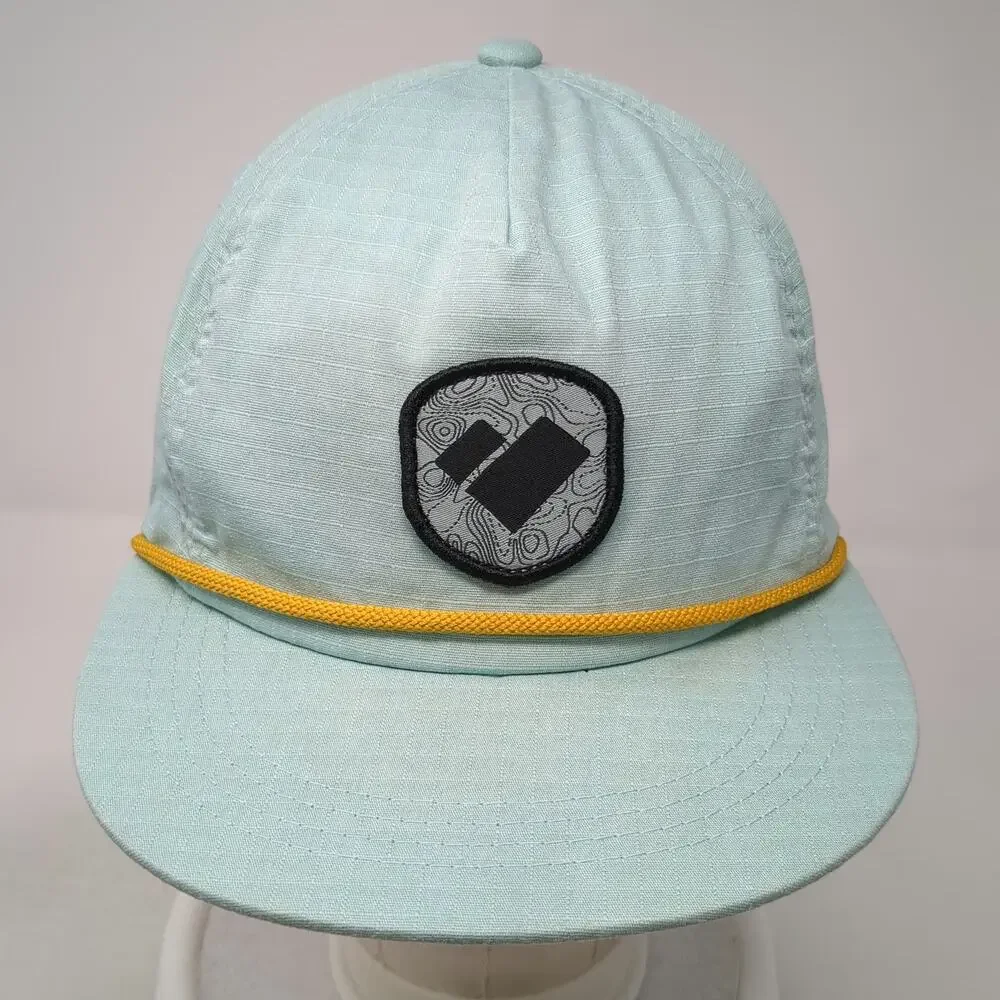 Obermeyer 5 Panel Blue One Size Snapback Rope Topographic Patch Outdoor Hat